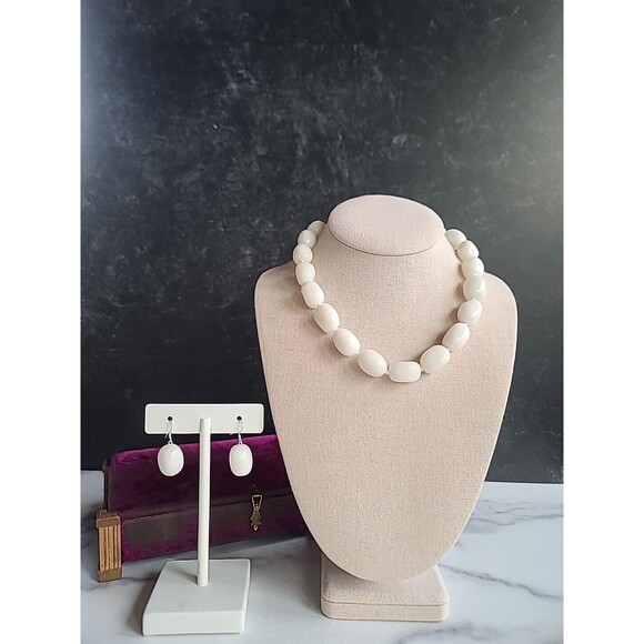 Artisan 925 White Calcite Floral Jewelry Set - Picture 1 of 10